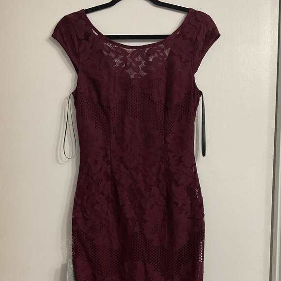 New Burgundy Lace Dress - Picture 1 of 3